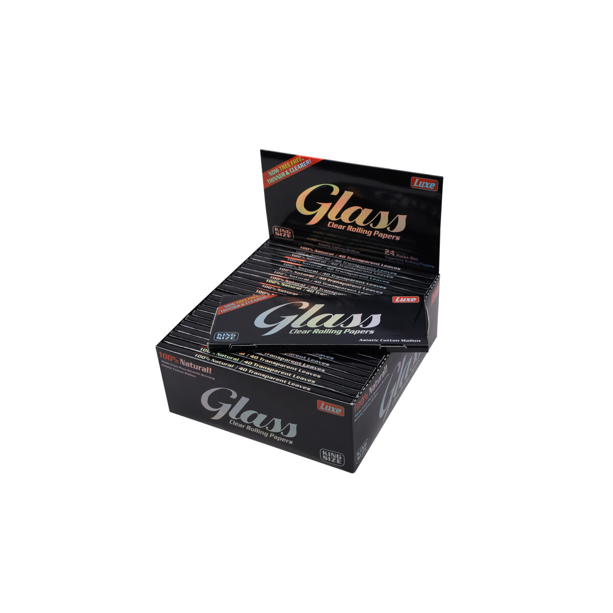 Glass | Clear - KS Rolling Paper | 24pcs - Image 1