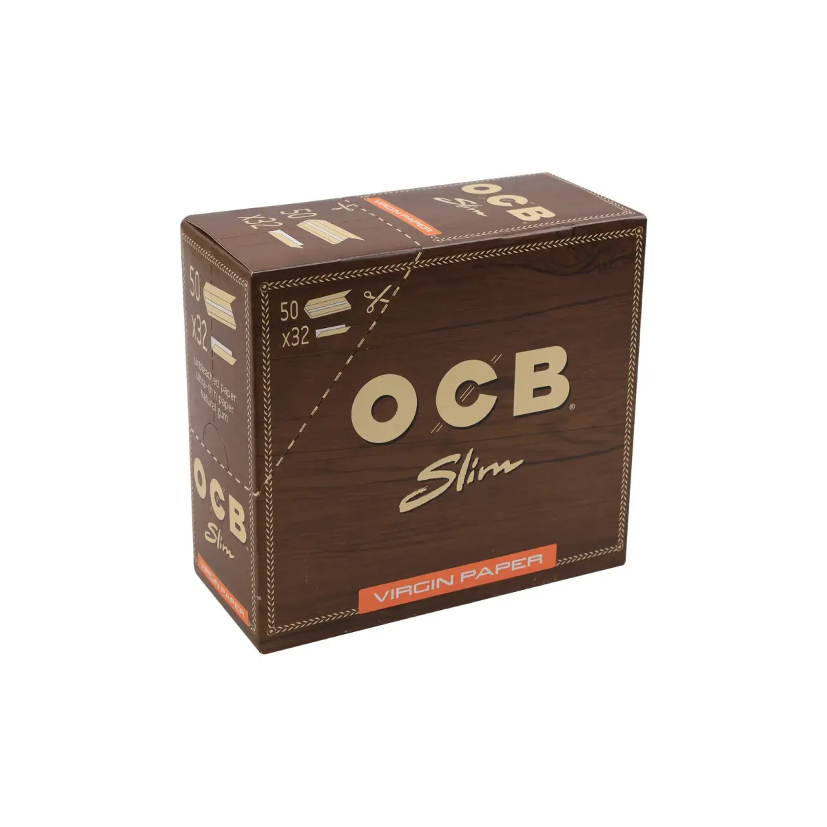 OCB | Virgin Rolling Paper with Tip | KingsizeSlim | 32pcs - Image 2