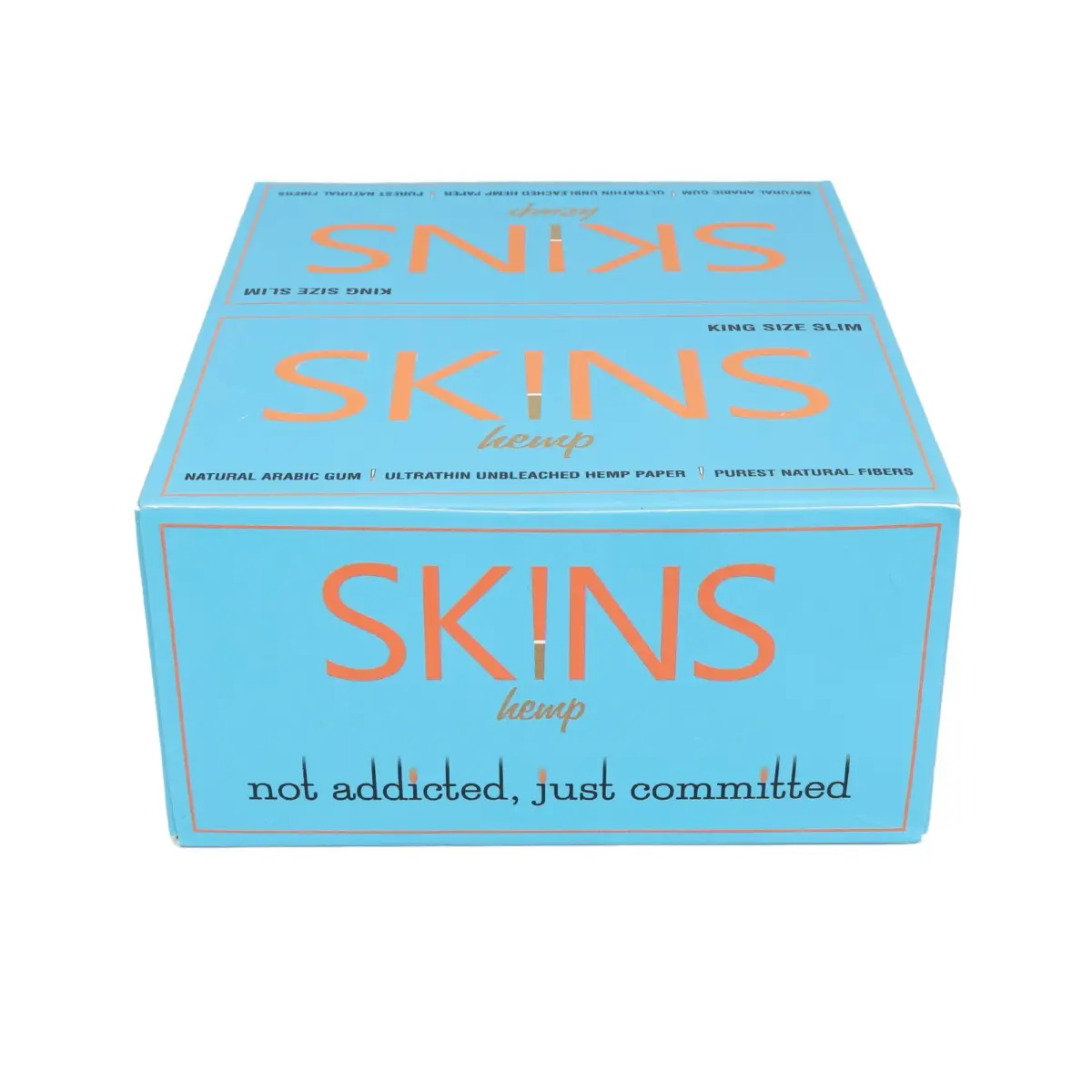 Skins | Blue Hemp - KSS Rolling Paper w/ Tip | 24pcs - Image 2