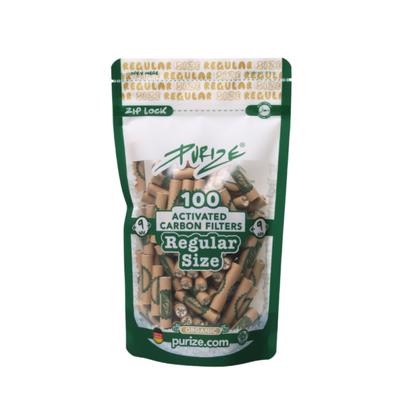 PURIZE | Pack of 100 Regular Size Filters 9mm - Organic by Purize