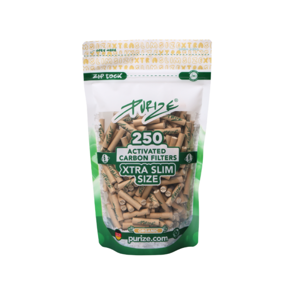 Purize | Pack of 250 XTRA Slim Size Filters 6 mm - Organic by Purize