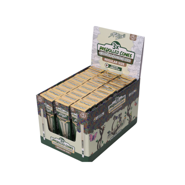 PURIZE | Pre-rolled Cones Regular size 3cone 9mm. - 30pcs./box by Purize
